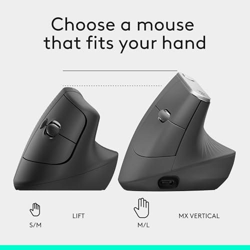 Logitech Lift Vertical Mouse Logitech Lift ergonomic vertical wireless mouse